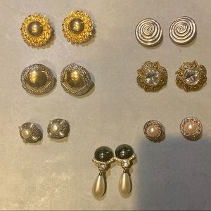 Bundle of 80’s Vintage Clip On Earrings